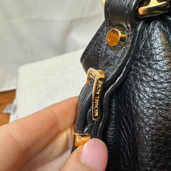 Michael Kors Astor Studded Black Leather Hobo Bag - Like New - Picture 9 of 16